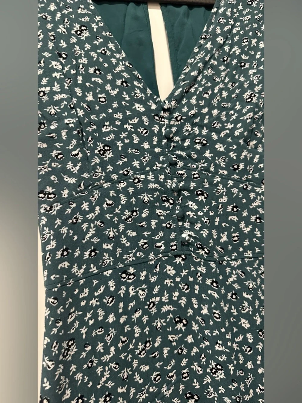 Abercrombie & Fitch Teal Floral Maxi Dress Sz Small